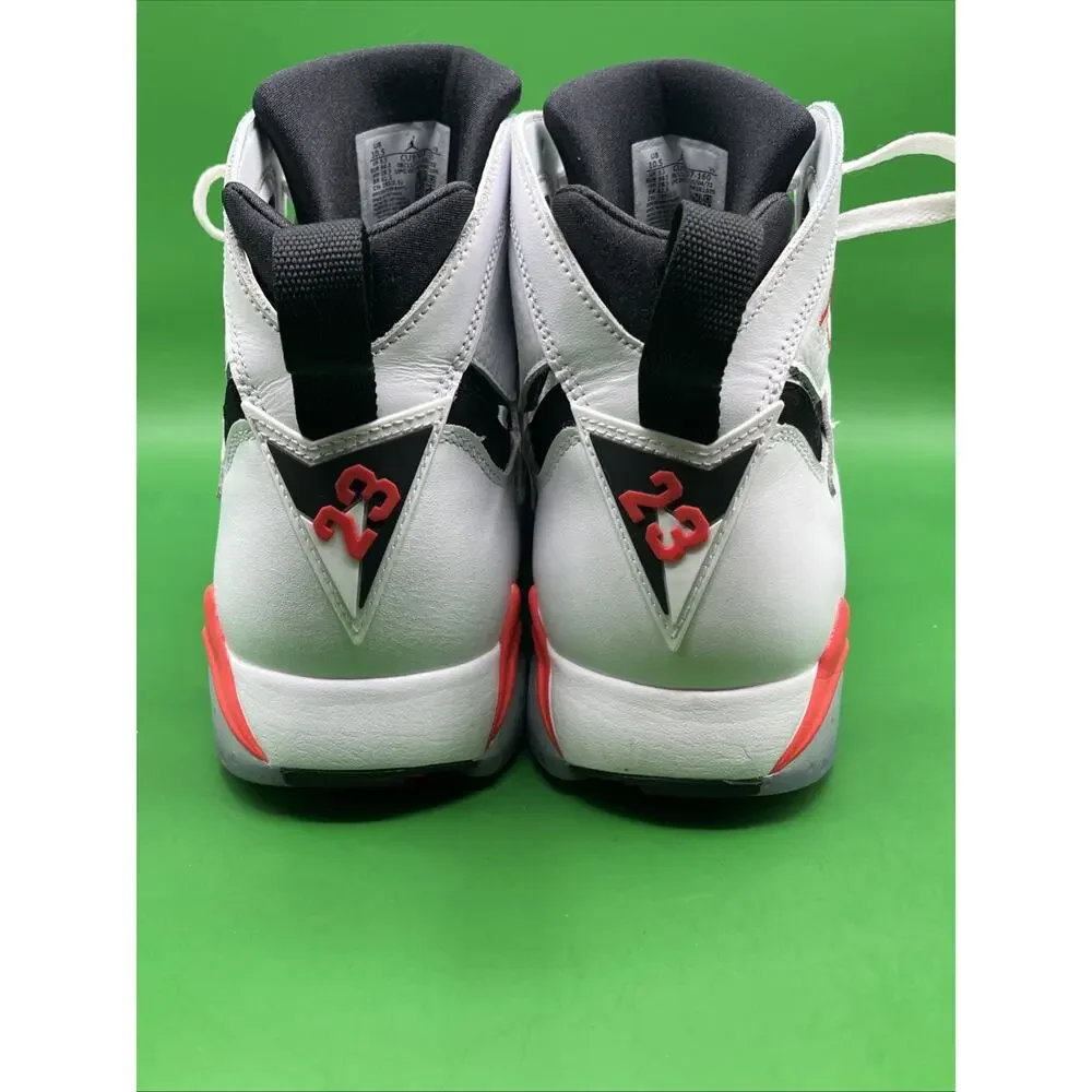 Air Jordan 7 Retro Men’s Size 10.5 White Infrared CU9307- 160 LACES HAVE STAIN